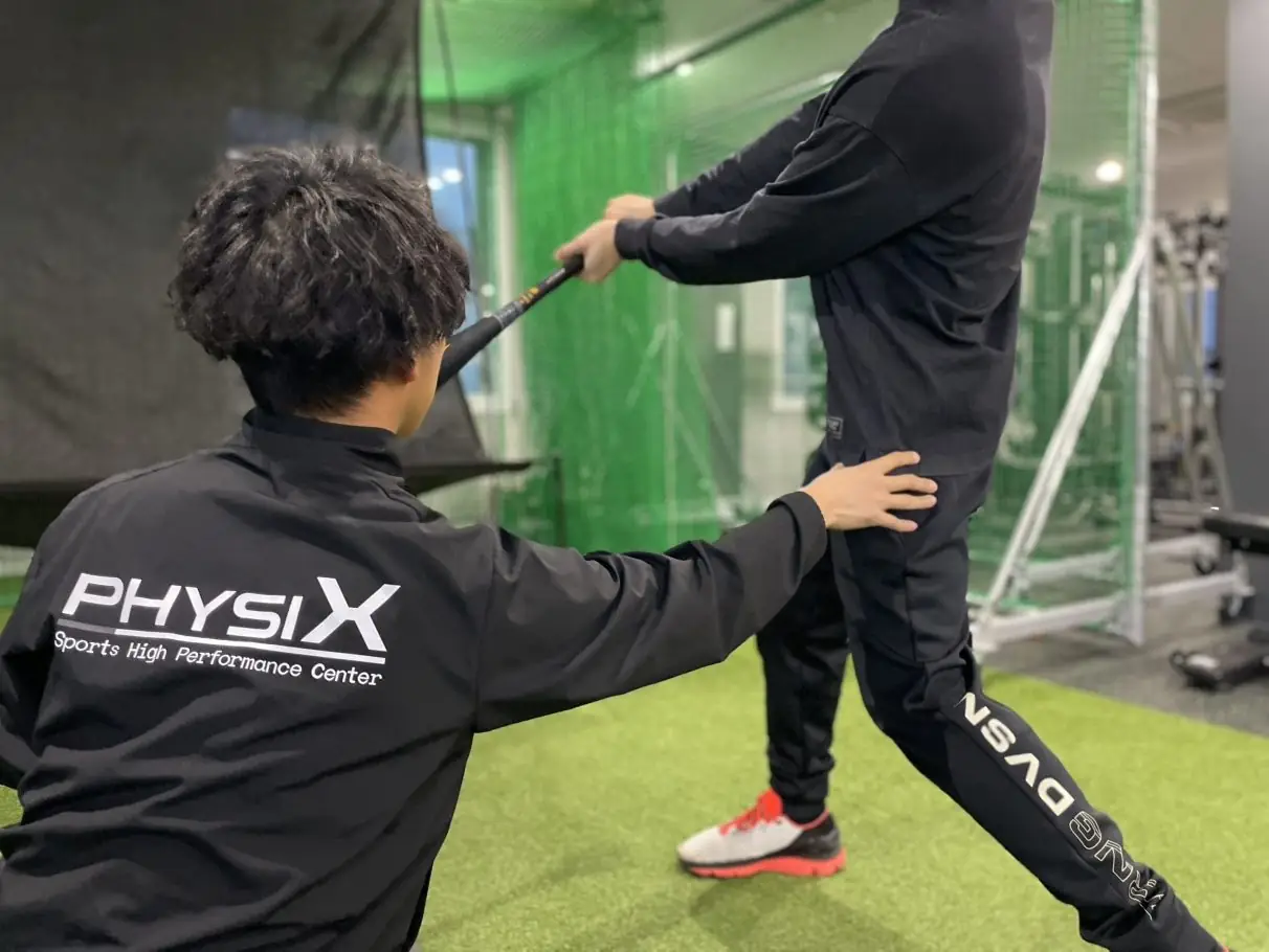 野球専門トレーニングのスイングチェック